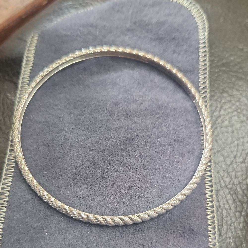Judith Ripka Silver Textured Bracelet